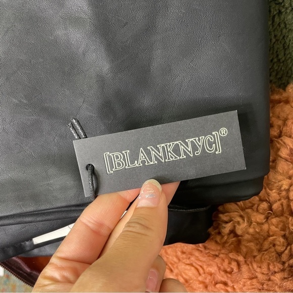 NWT BlankNYC Black Leather Skinny Jeans sz 32 - Picture 6 of 8